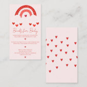 レッド・レインボー ベビーシャワー エンクロージャーカード (正面/裏面)