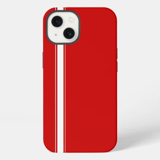 レッド・レーシング・ストライプ iPhoneケース (裏面)