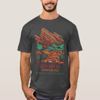 レッド・ロックス・アンフィテアター モリソン コロラド州 ポスター アート Tシャツ