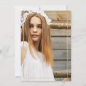 レッド·ローズ·ブラック·金ゴールド·グリッター·フォト卒業パーティー 招待状 (裏面)