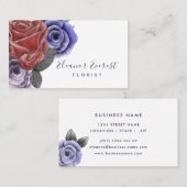レッド·ローズ·プロフェッショナル·フロリスト 名刺 (正面/裏面)