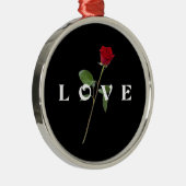レッド·ローズ·ラブ メタルオーナメント (右)