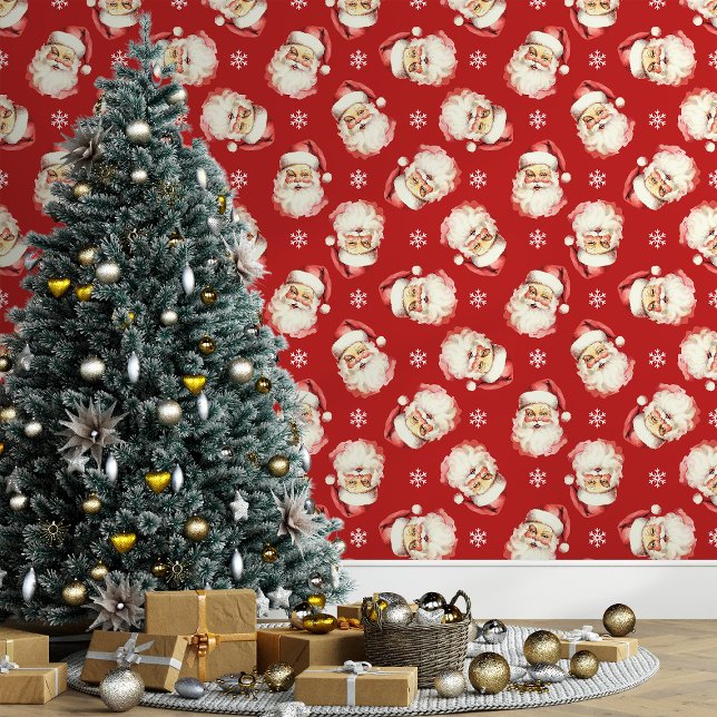 レッド ヴィンテージ サンタクロース クリスマス 壁紙 (クリエイターアップロード済み)