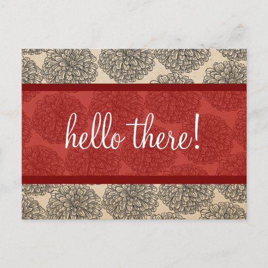 レッド ヴィンテージ ゼニア ポストカード (正面)