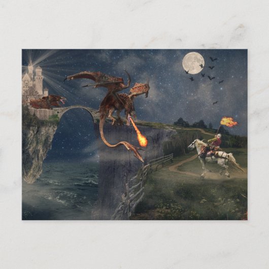 レッド・ヴィーレン・ドラゴンVSナイト ポストカード (正面)