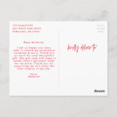 レッド |写真名門私立校風のの卒業式 ポストカード (裏面)