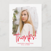 レッド |写真名門私立校風のの卒業式 ポストカード (正面)