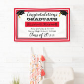 レッド |卒業おめでとうございます 横断幕 (インサイチュ)