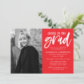 レッド |卒業式応援会 招待状 (スタンド正面)