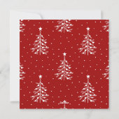 レッド |松の枝クリスマスフォトスクエア シーズンカード (裏面)