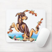 レッド（犬）ドーベルマン・ピンシェルキンダクラビーマウスパッド マウスパッド (マウス)