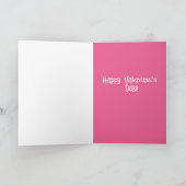 レッド（犬）ドーベルマン・ピンシェルヴァレンティーンズデー サンキューカード (内部)