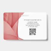 レッド |社員の写真ID会社のセキュリティ バッジ (裏面)