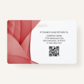 レッド |社員の写真ID会社のセキュリティ バッジ (裏面)