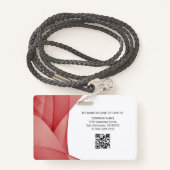 レッド |社員の写真ID会社のセキュリティ バッジ (裏面ランヤード)