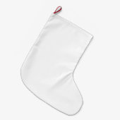 レッド&素朴ホワイトゲストクリスマスストッキング ラージクリスマスストッキング (正面 (吊り時))
