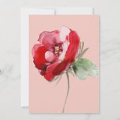 レッド&赤面結婚フローラ詳細 招待状 (裏面)