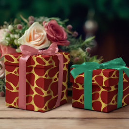 レッド&金ゴールドキリン柄ラッピング紙 ラッピングペーパー