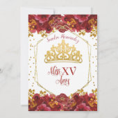 レッド&金ゴールドキンセアニラ招待状 招待状 (裏面)