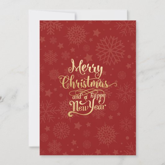 レッド&金ゴールドクリスマス/応援大晦日パーティー 招待状 (裏面)