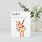 レッド&金ゴールドグラムシック美しいサロン開口部 インビテーションポストカード (スタンド正面)