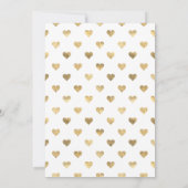 レッド&金ゴールドグラムシック美しいサロン開口部 招待状 (裏面)