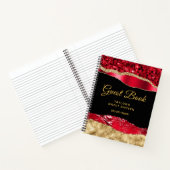 レッド&金ゴールドグラムティアーズSweet sixteenゲストブック ノートブック (内部)