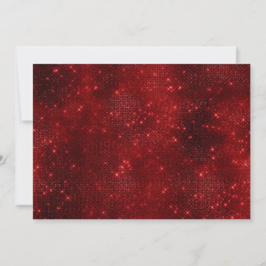 レッド&金ゴールドスイート16ガール誕生日招待状 招待状 (裏面)