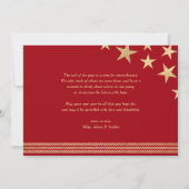 レッド&金ゴールドスメリーターズ&ブライトホリディフォトカード シーズンカード (裏面)