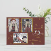 レッド&金ゴールドスリーホリデーカード シーズンカード (スタンド正面)