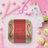 レッド&金ゴールドドラゴンファンタジーアジアテーマ結婚ズ ペーパープレート (パーティー)