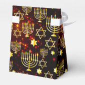 レッド&金ゴールドハッピーハヌカー（ユダヤ教）メノラーテント フェイバーボックス (裏面サイド)