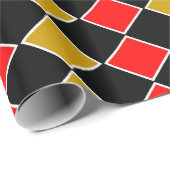 レッド&金ゴールドハーレクイン ラッピングペーパー (ロールコーナー)