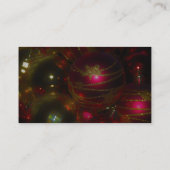 レッド&金ゴールドバウブルクリスマスパーティーチケット招待状 エンクロージャーカード (裏面)