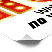 レッド&金ゴールドファミリーゲームルーム、ホイナーなし、24時間365日営業 ポスター (コーナー)