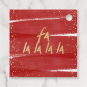 レッド&金ゴールドファララララスノークリスマスホリデー フェイバータグ (裏面)