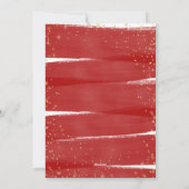 レッド&金ゴールドファララララスノーホリデークリスマス シーズンカード (裏面)