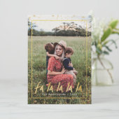 レッド&金ゴールドファララララスノーホリデークリスマス シーズンカード (スタンド正面)