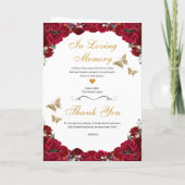 レッド&金ゴールドフローラキンセアニェラティアラ蝶 プログラム (裏面)