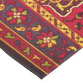 レッド&金ゴールドペルシャじゅうたん テーブルクロス (アングル)