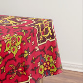 レッド&金ゴールドペルシャじゅうたん テーブルクロス (インサイチュ)