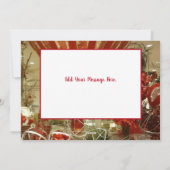 レッド&金ゴールドホリデーデコーフラットホリデーカード シーズンカード (裏面)