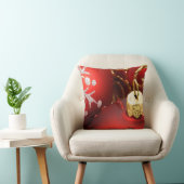 レッド&金ゴールドホリデー装飾用クッション クッション (椅子)