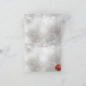 レッド&金ゴールドホリーボードクリスマスカード シーズンカード (内部)