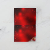 レッド&金ゴールドホリーボードクリスマスカード シーズンカード (内部)