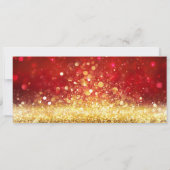 レッド&金ゴールドムービーチケット誕生日パーティー 招待状 (裏面)