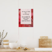 レッド&金ゴールド抽象芸術アルコールインクフルードアートDIY ポスター (キッチン)