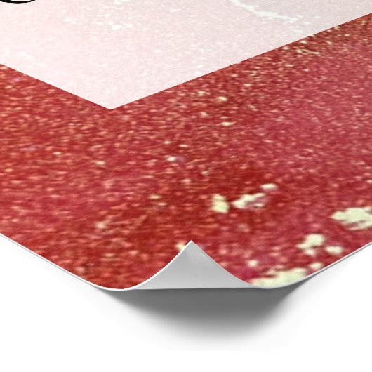 レッド&金ゴールド抽象芸術アルコールインクフルードアートDIY ポスター (角)