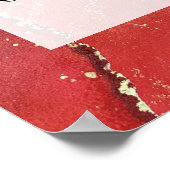 レッド&金ゴールド抽象芸術アルコールインクフルードアートDIY ポスター (角)