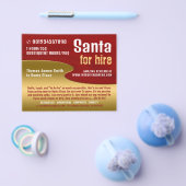 レッド&金ゴールド、サンタクロース広告エンターテイナー チラシ (シングル)